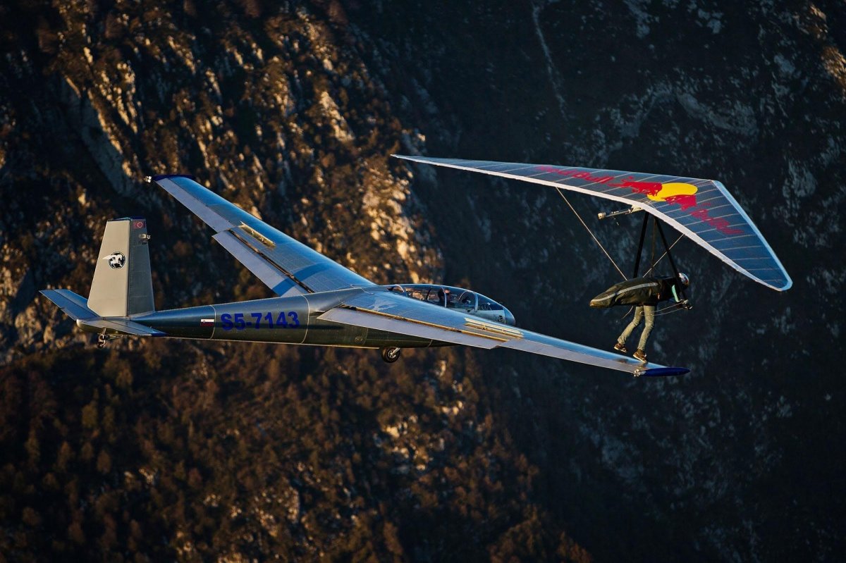 Планер в прыжке