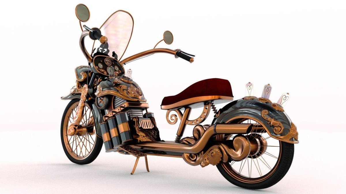 Стимпанк мотоцикл Иосиф Сталин