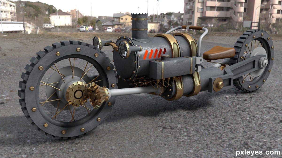 Паромобиль стимпанк