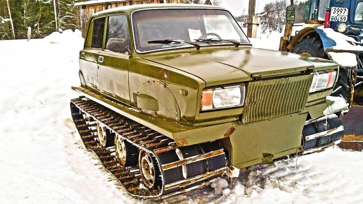 ВАЗ 2107 гусеничный вездеход