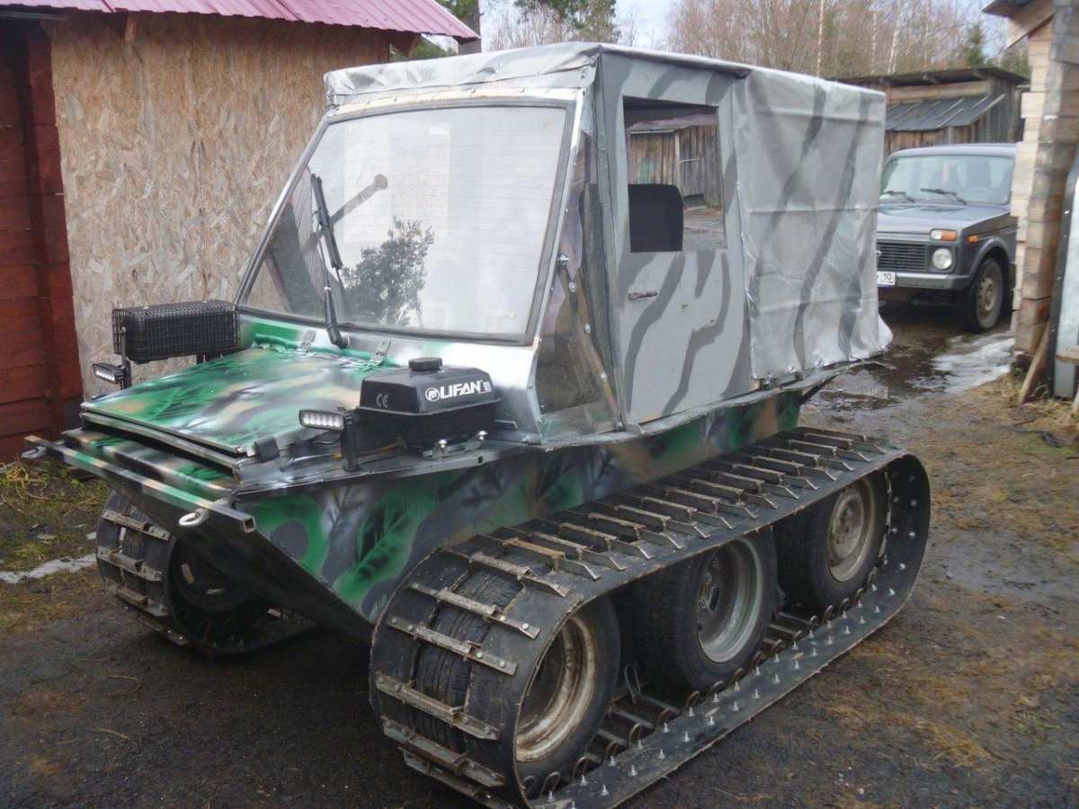 Гусеничный вездеход с двигателем Лифан