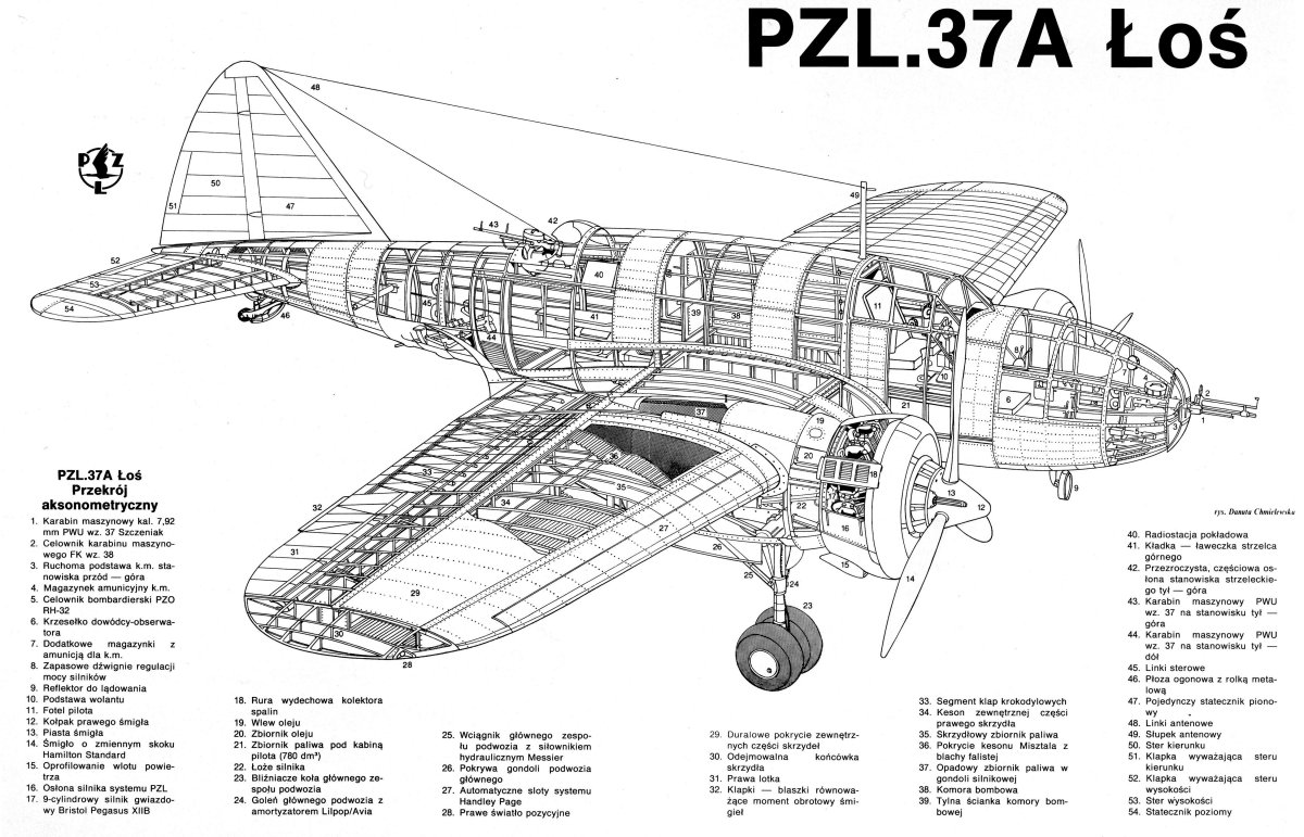 PZL P.11 чертеж