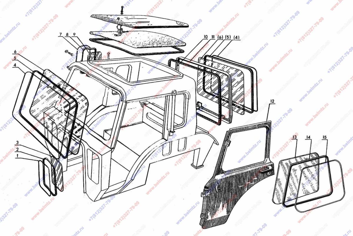 Габариты МТЗ 80 С малой кабиной