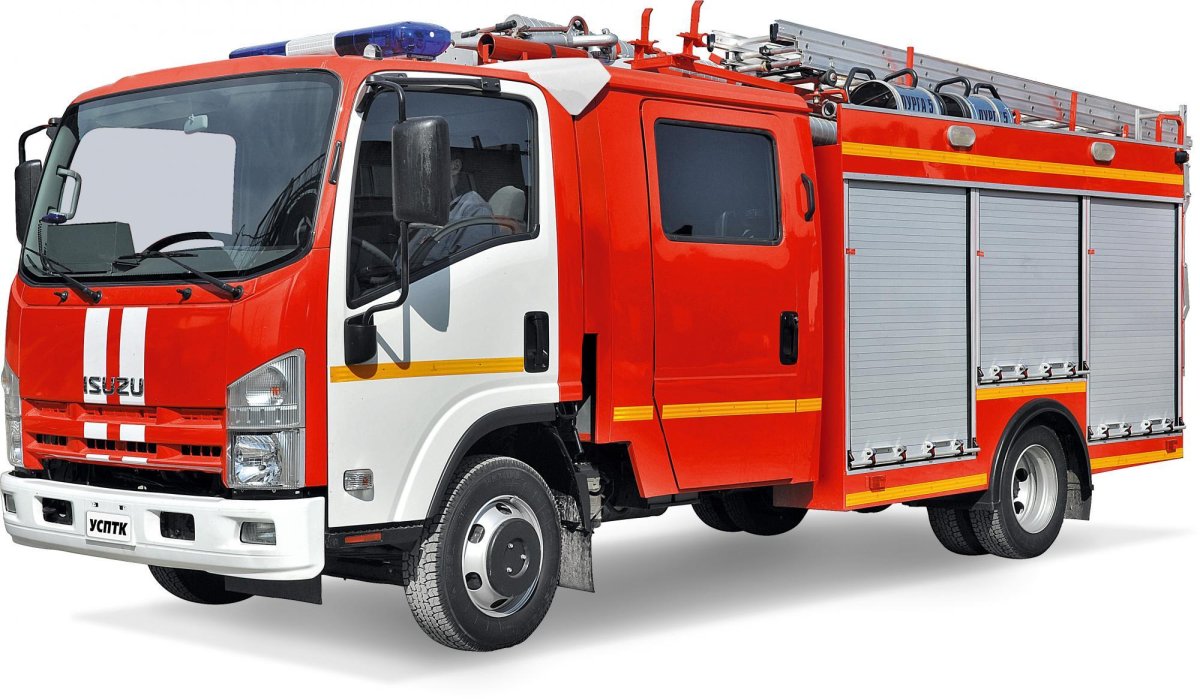 Автоцистерна пожарная АЦ 2,0-40/2 на шасси Isuzu nqr75p
