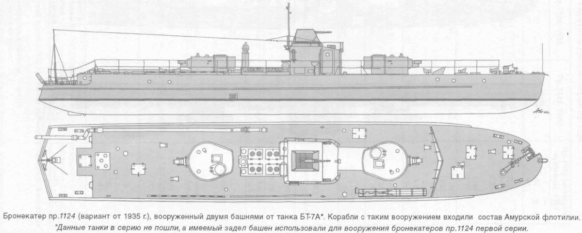 Бронекатер пр 1124 чертежи