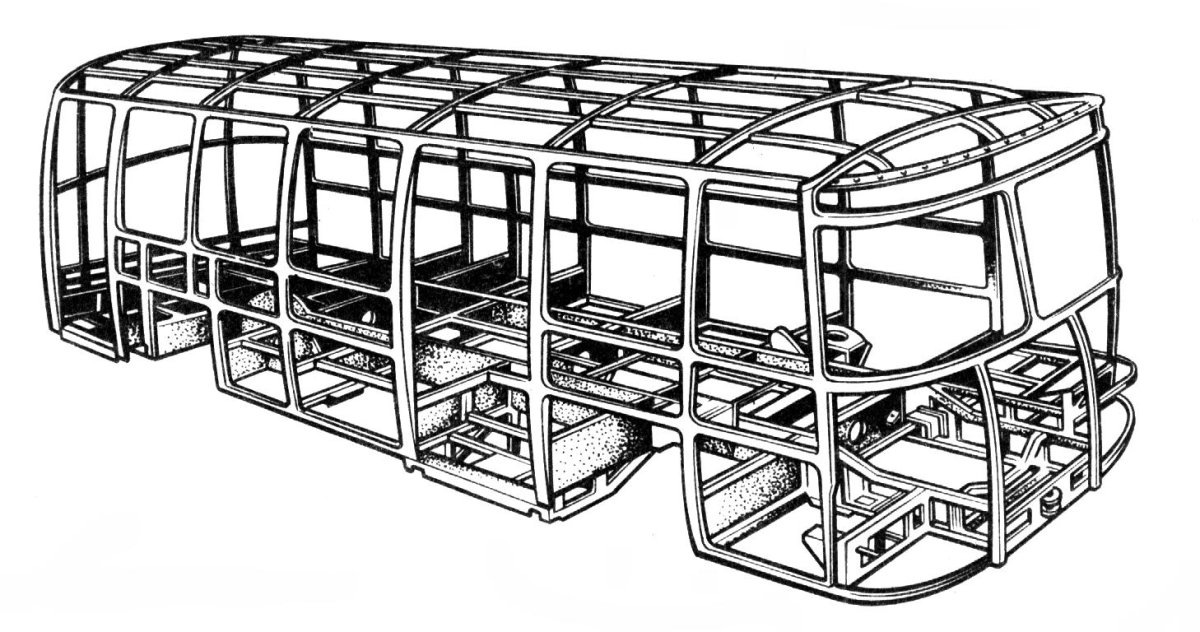 ЛИАЗ 677 каркас кузова