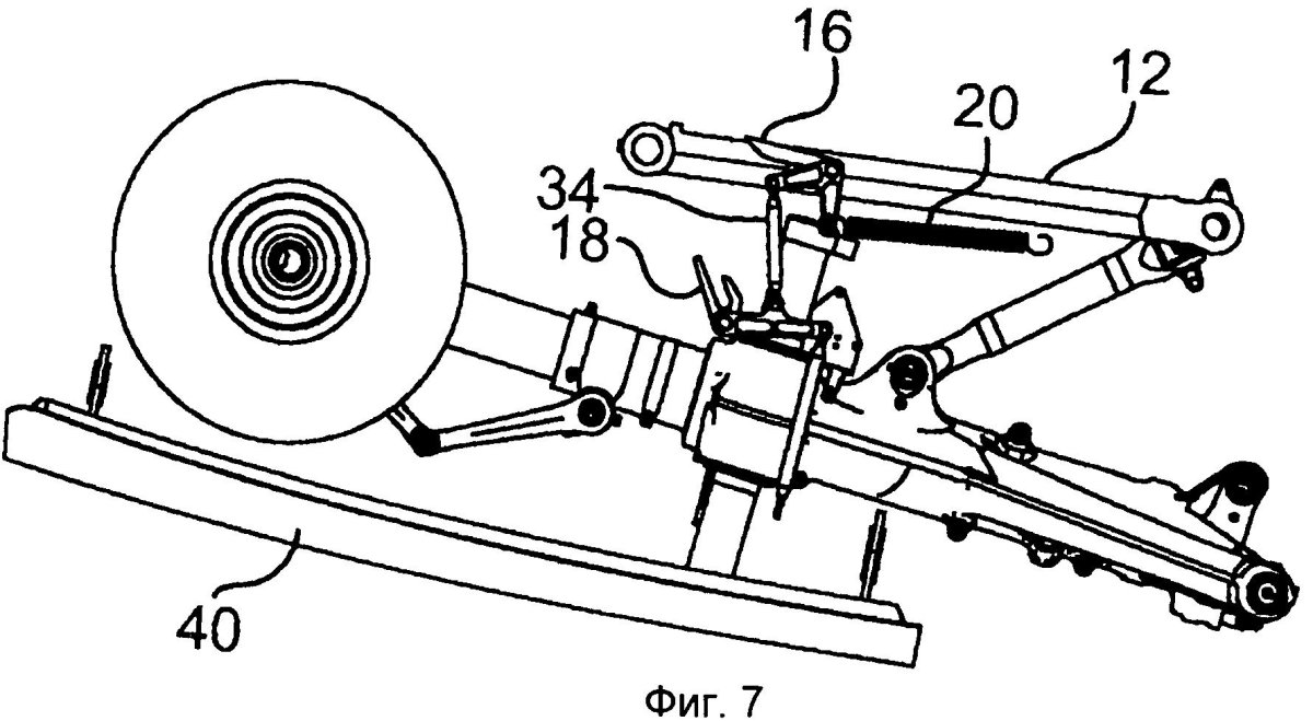Чертеж механизма закрытия створок шасси