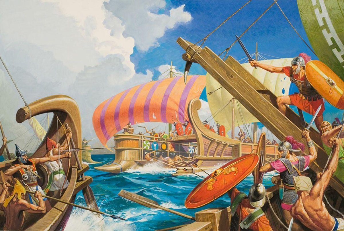 Первая морская победа римлян