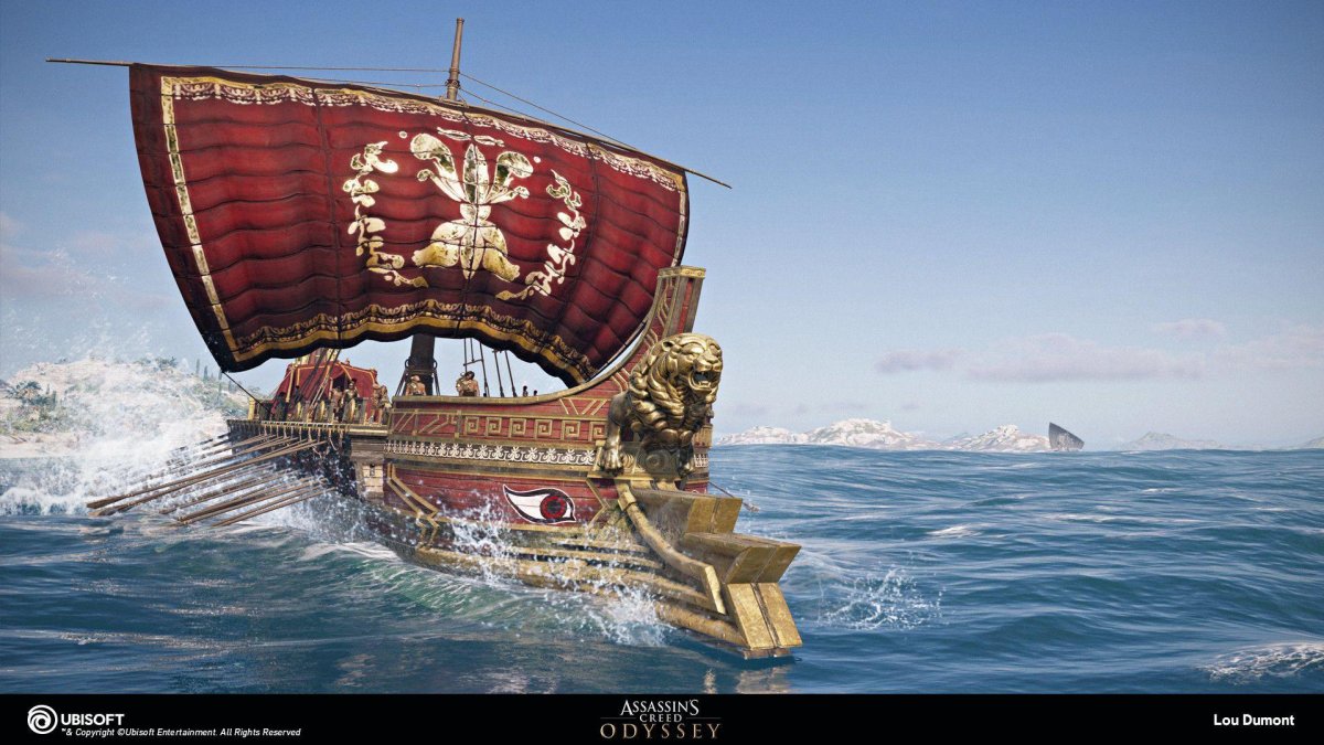 Трирема корабль Assassins Creed