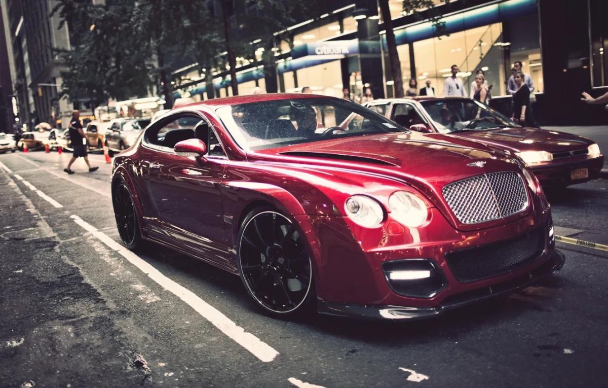 Bentley Continental gt красный