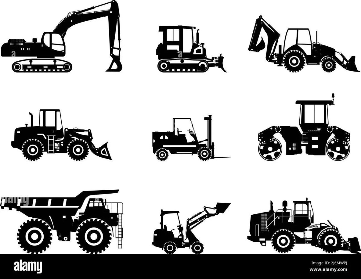 Силуэты строительной техники