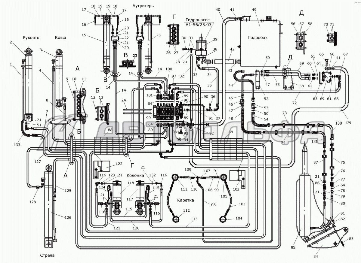 ДЭМ 114 экскаватор Гидрораспределитель