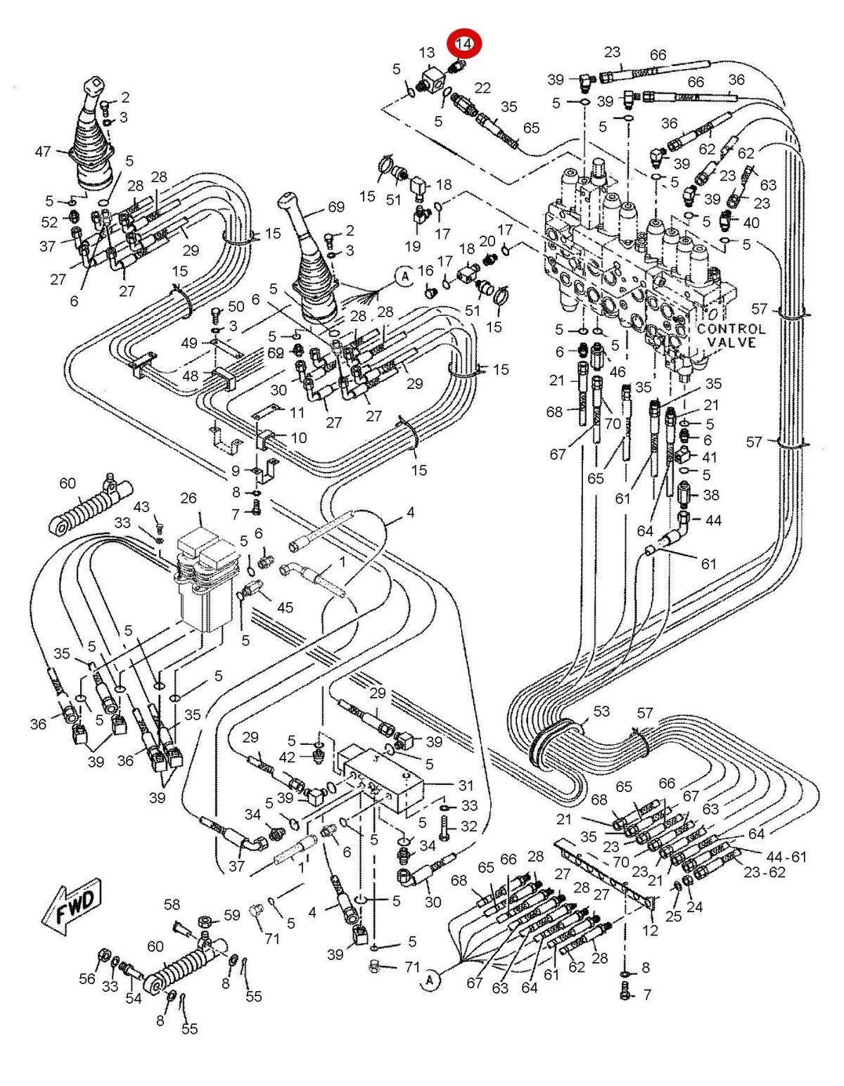 Гидравлическая система экскаватора Cat 330