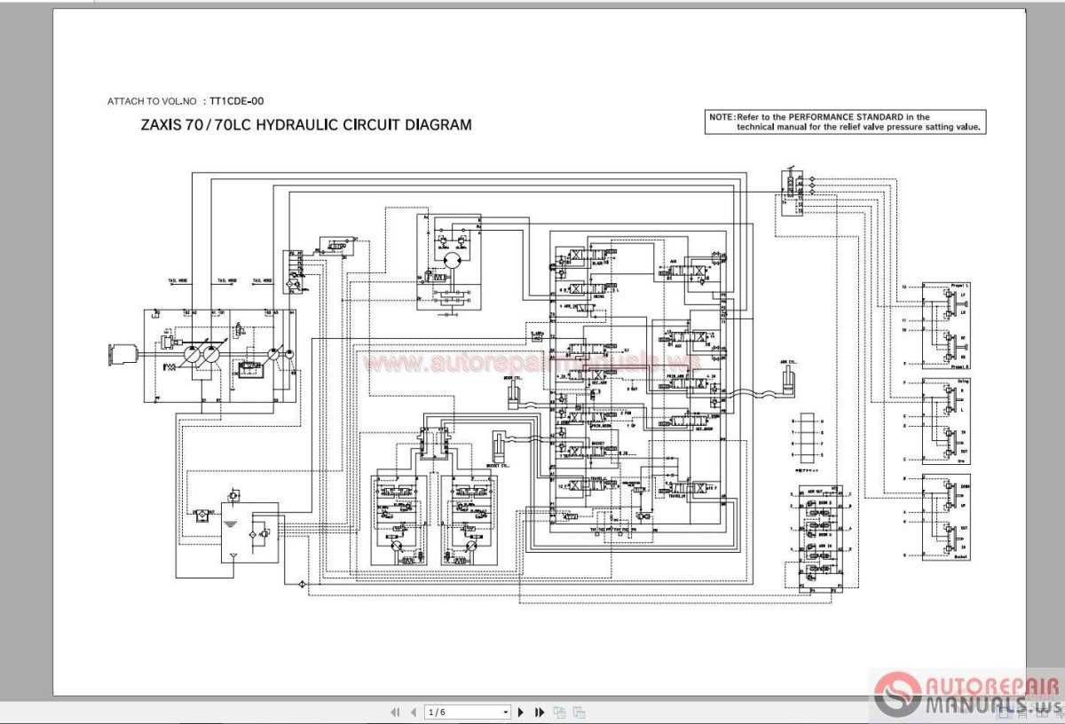 Hitachi 330 экскаватор электрическая схема