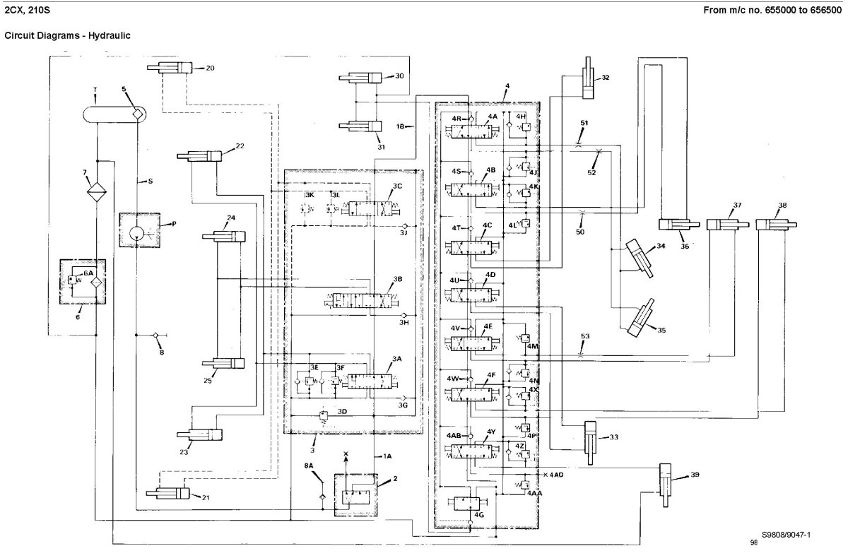 Гидравлическая схема JCB 3cx super