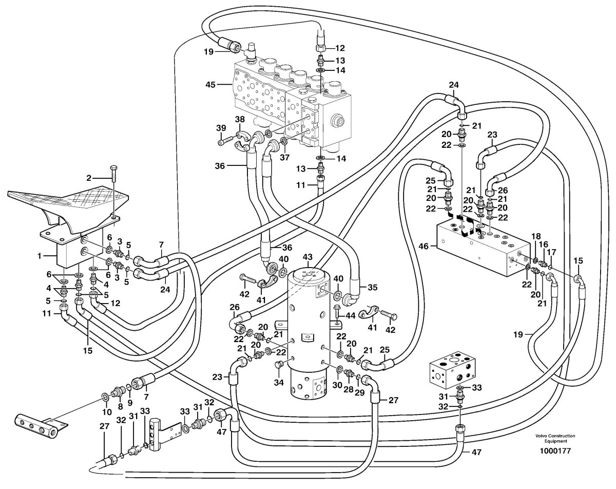 Гидравлическая система экскаватора Вольво 210