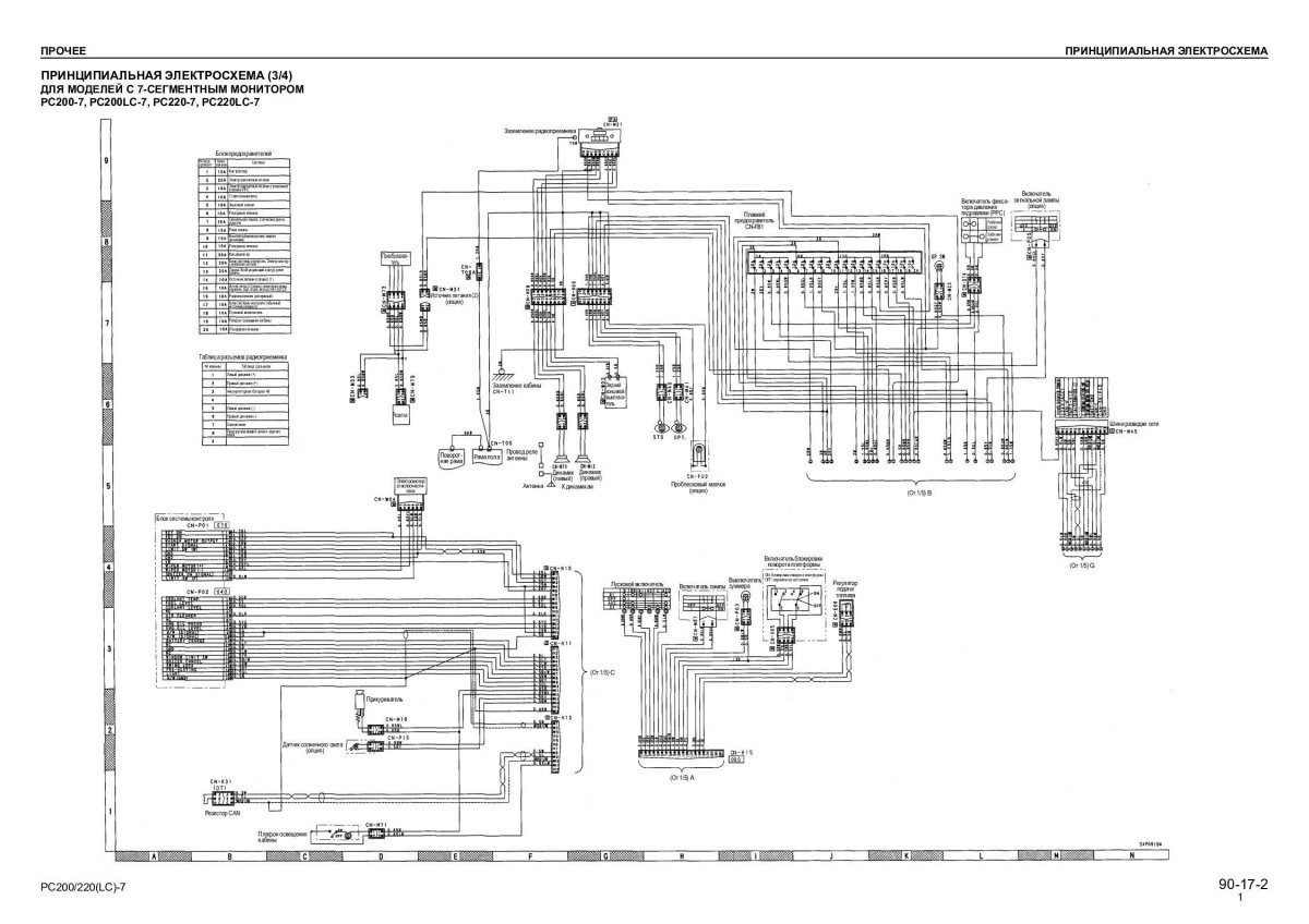 Схема электрооборудования Комацу