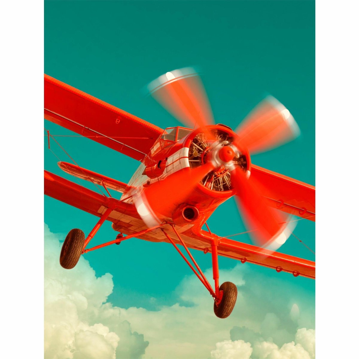 Красный биплан