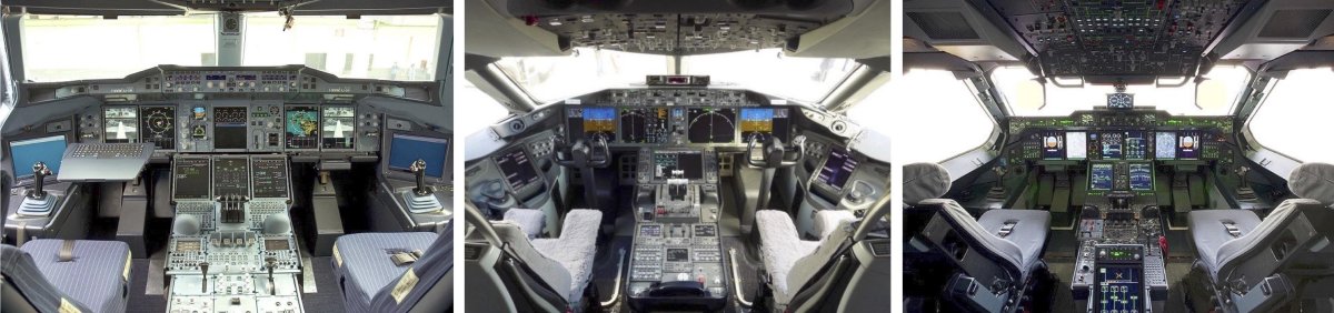 Кабина а320 и Боинг 737