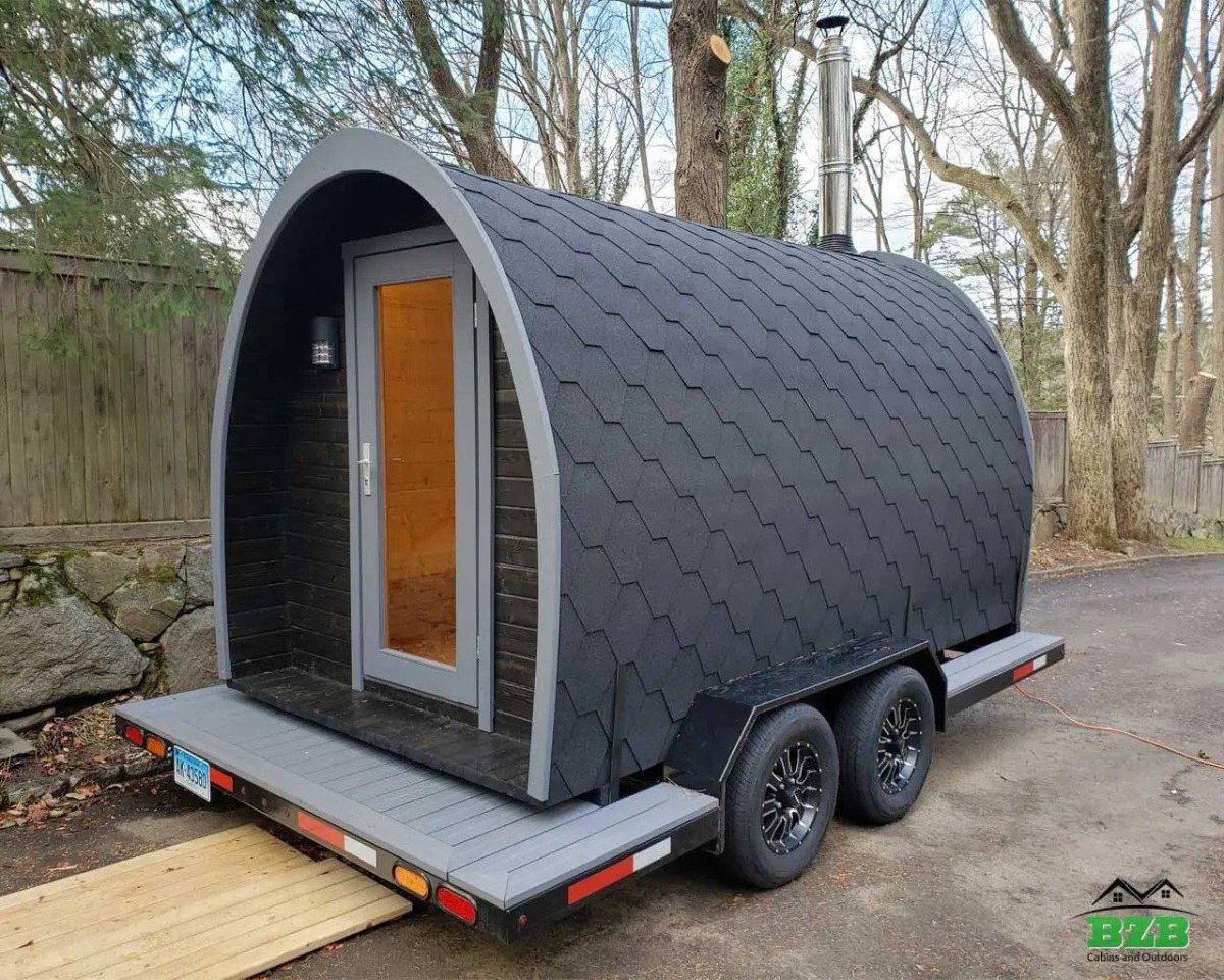 Баня бочка на колесах