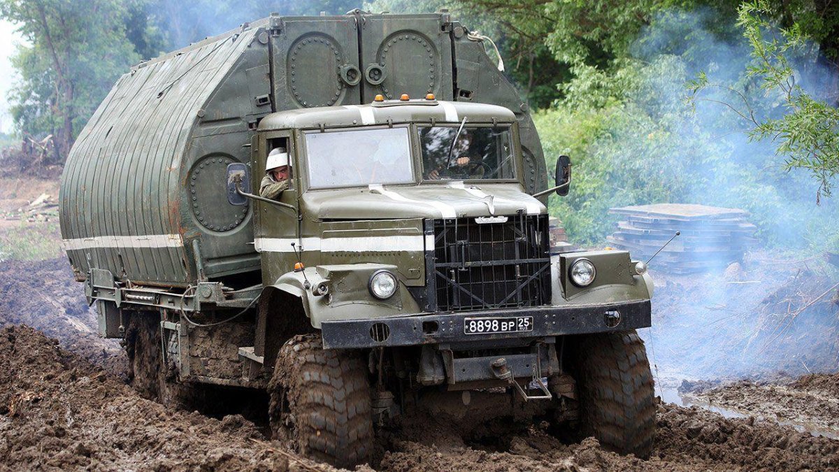 КРАЗ 255 понтоновоз