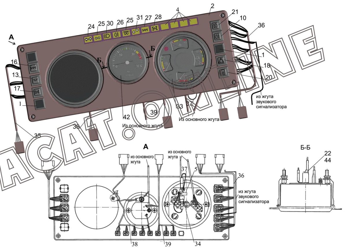 МАЗ-6317 приборная панель