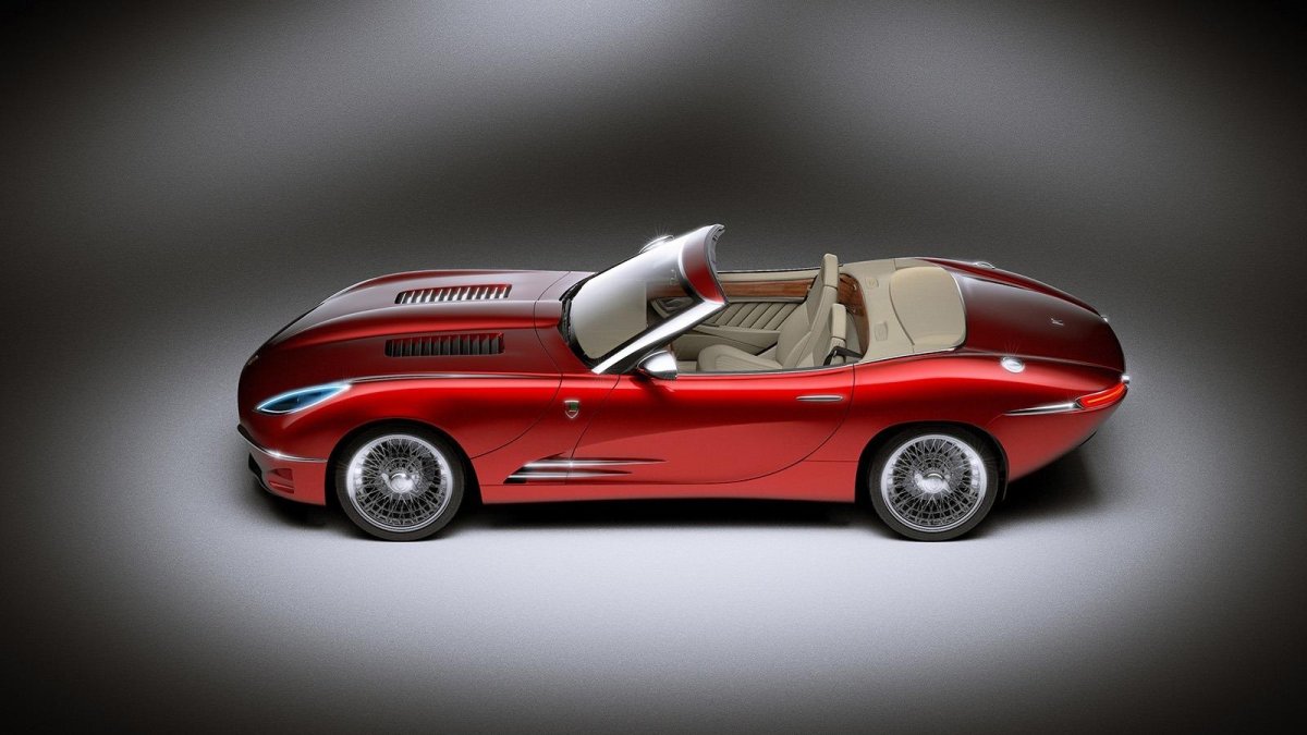 Спорткар в ретро стиле, купе