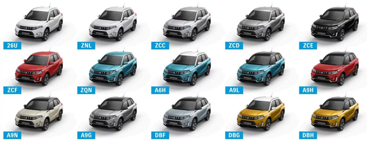 Сузуки Витара цвета кузова 2021 года