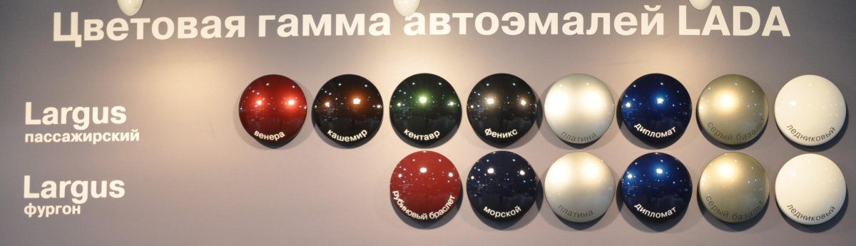 Цветовая гамма Лада Ларгус