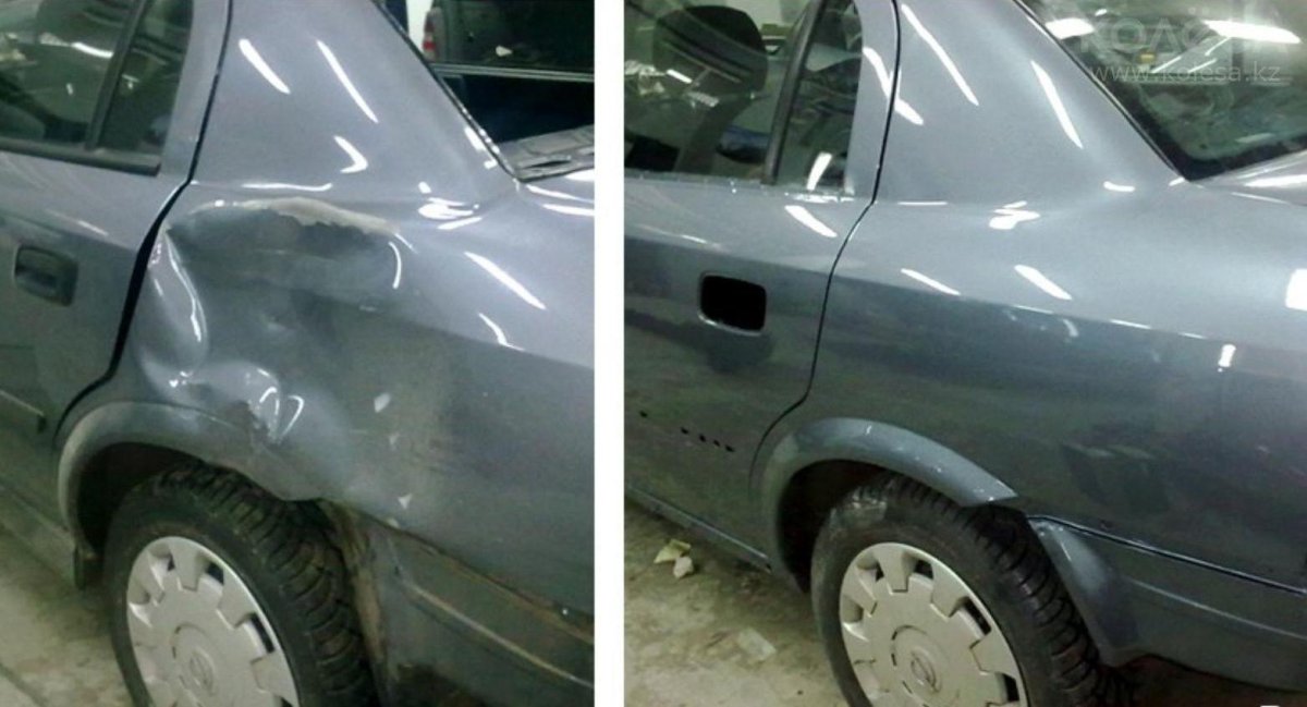 Рихтовка кузова до и после