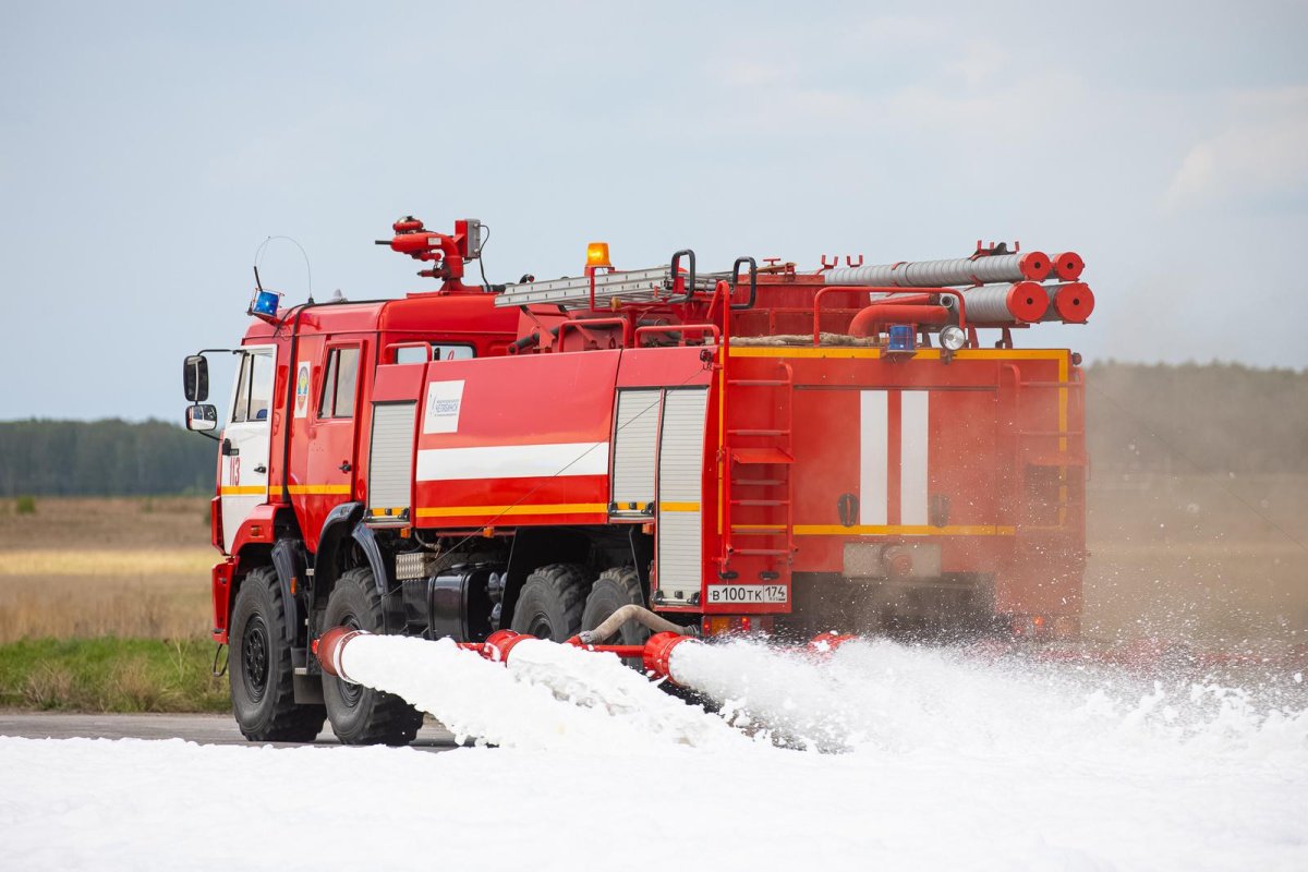 Челябинск аэропорт учения пожар