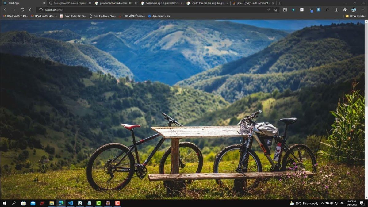 Пейзаж с велосипедом