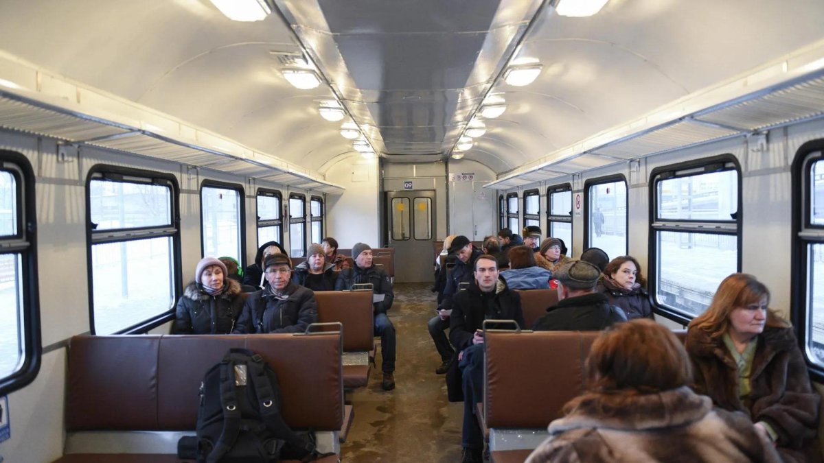 Электричка ЦППК внутри