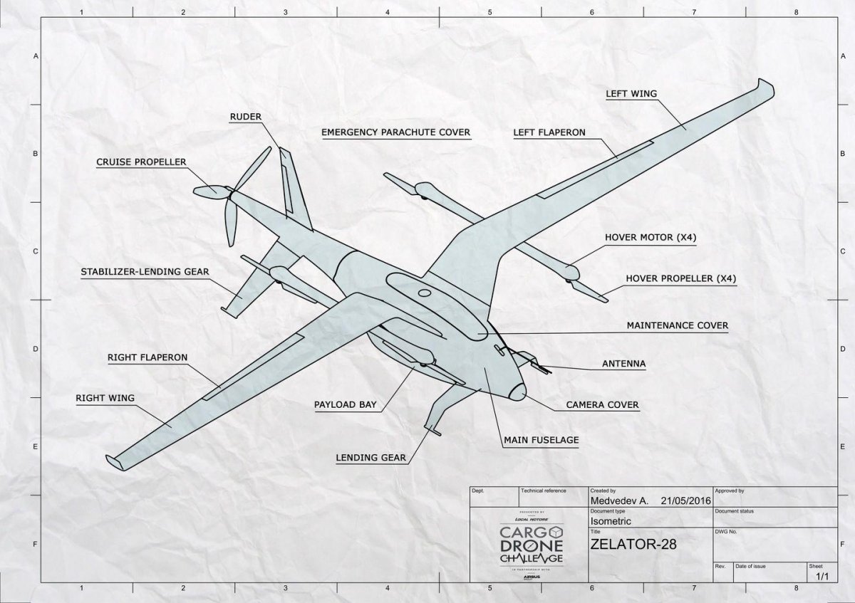 Чертежи БПЛА самолетного типа