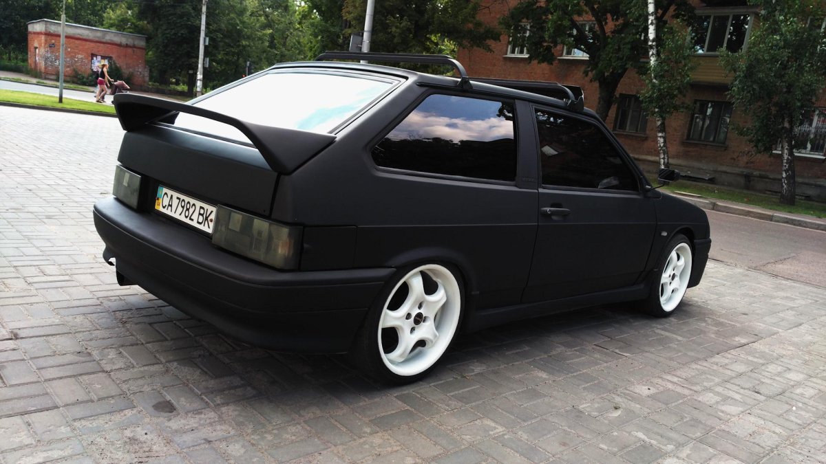 Лада 2108 черная тонированная