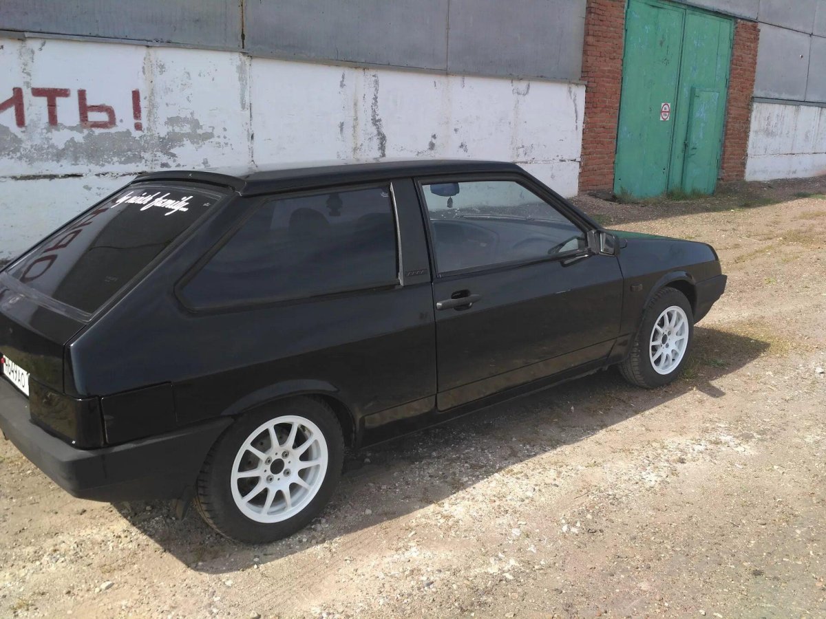 Лада 2108 черная тонированная