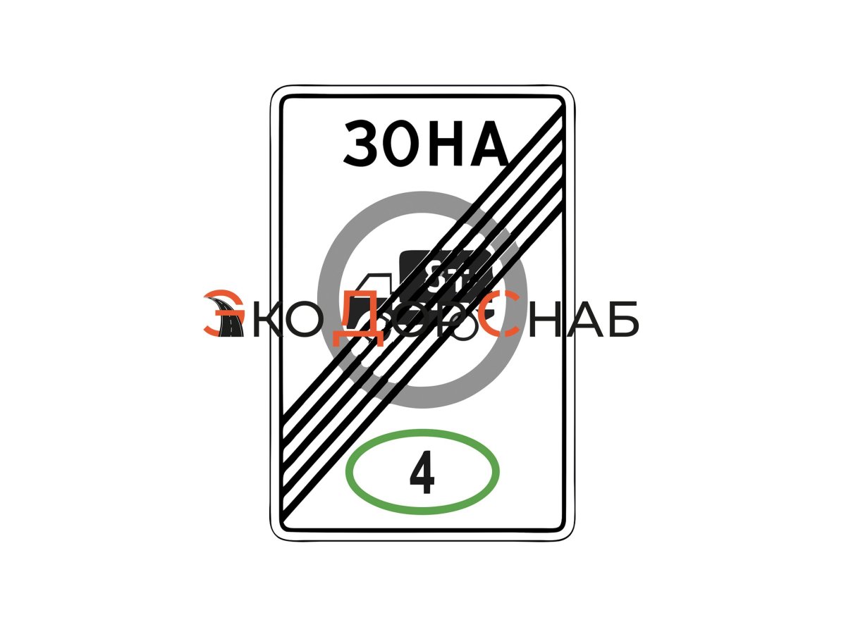 Дорожный знак конец зоны действия знака