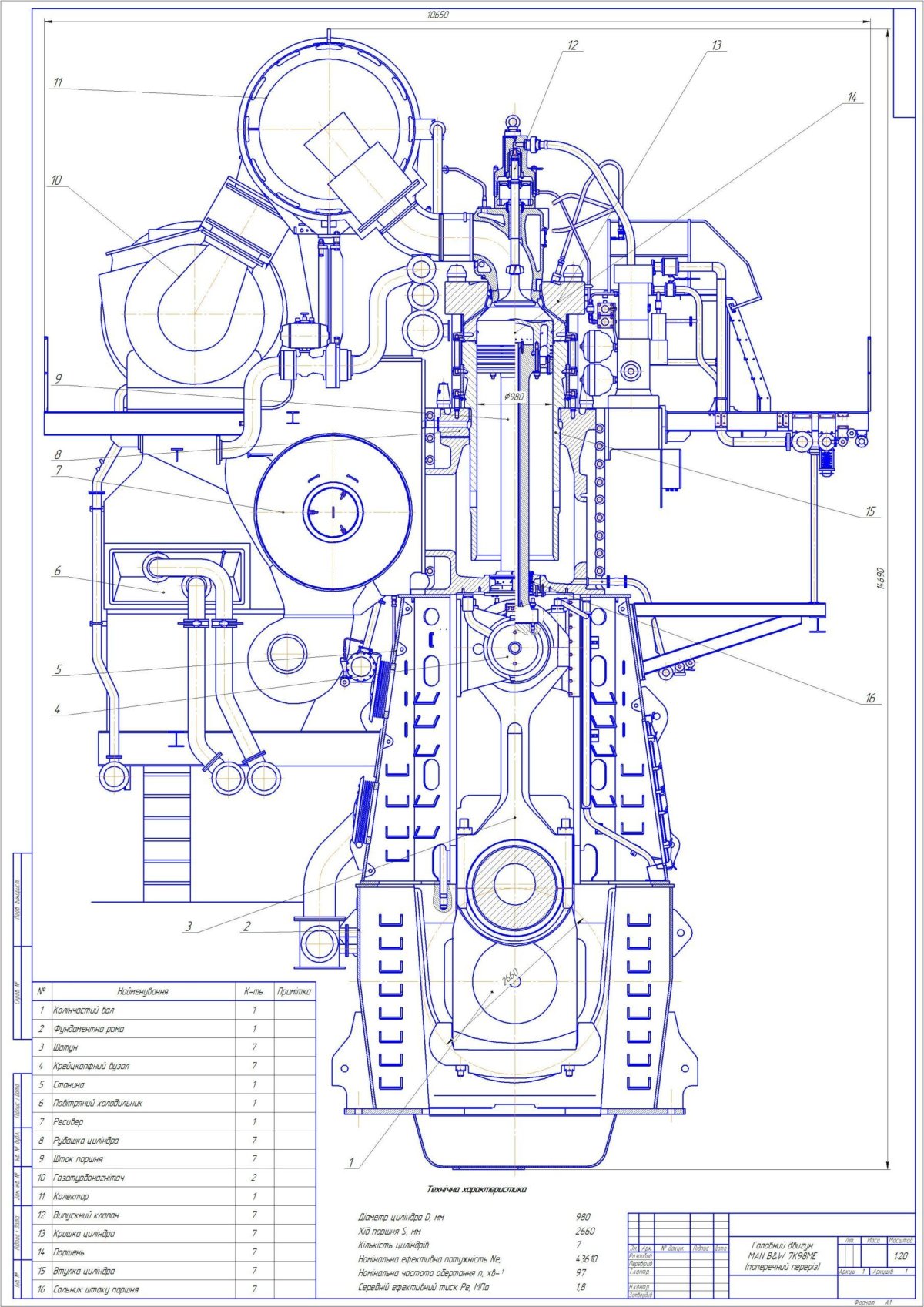 Судовой двигатель man b&amp;w s50mc-c