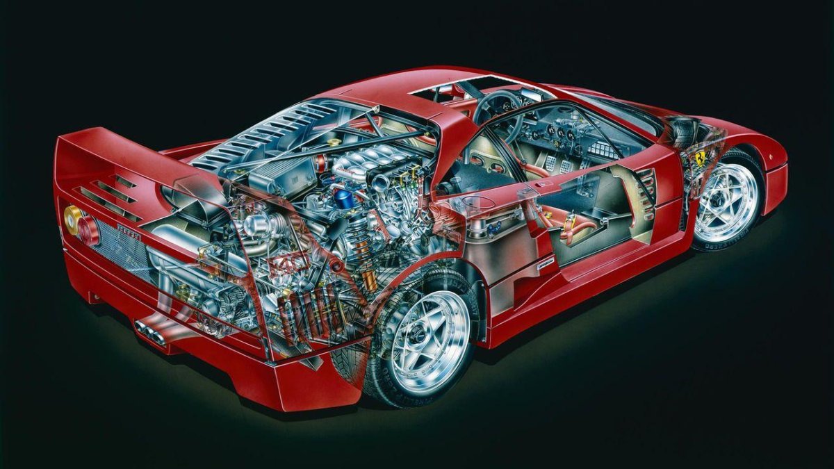 Ferrari f40 мотор