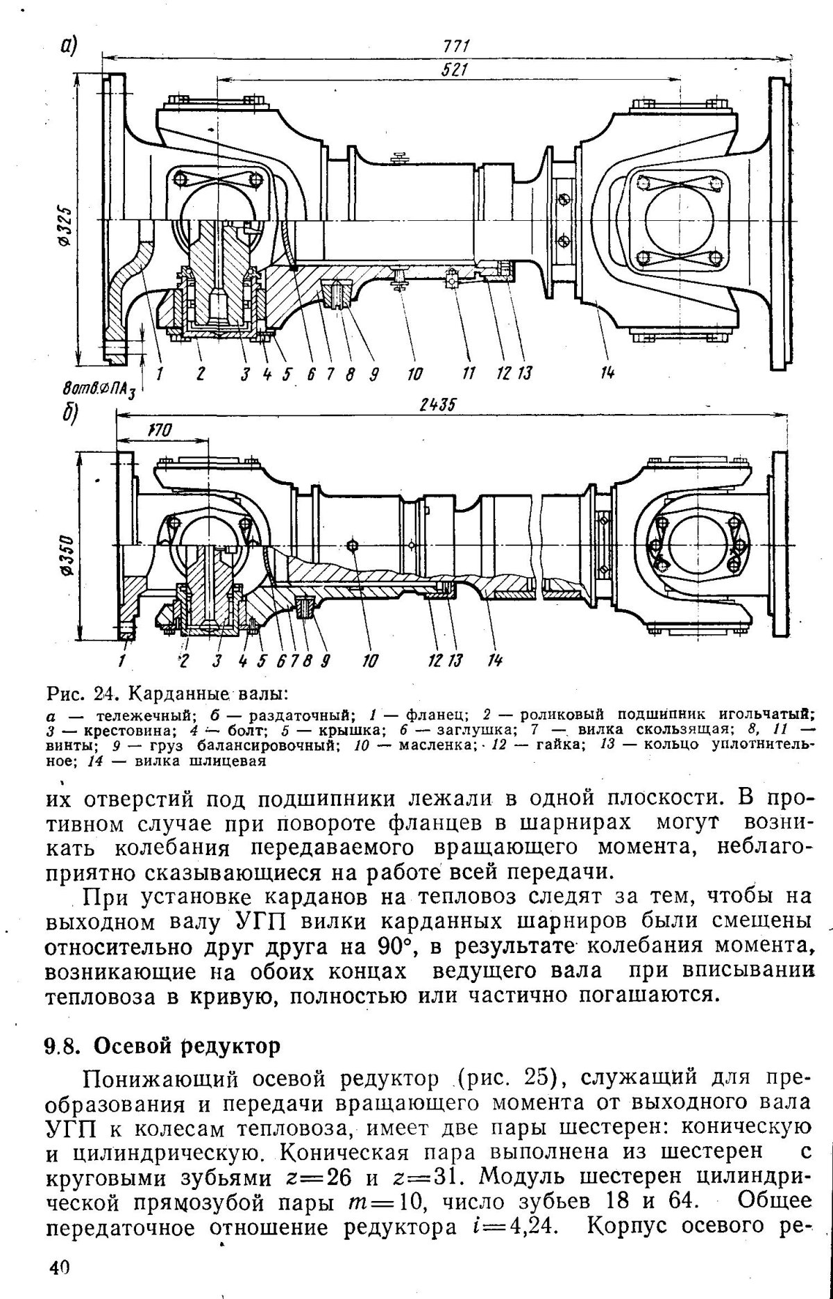 Вал карданный тепловоза
