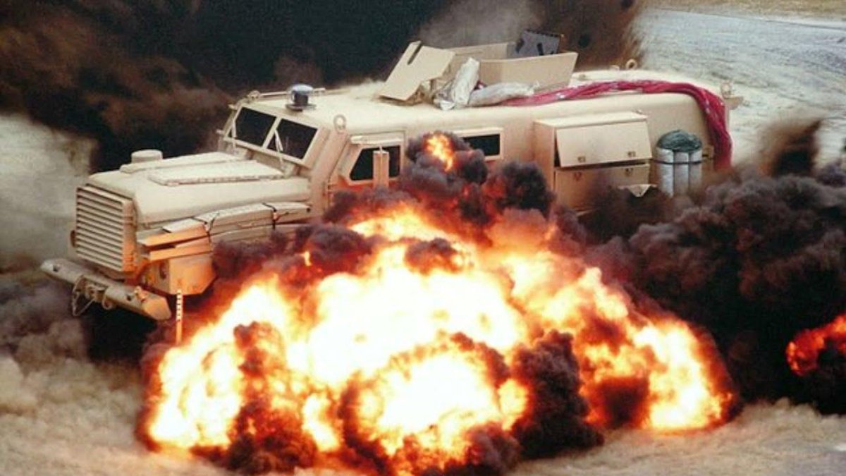 MRAP бронетранспортёр подрыв