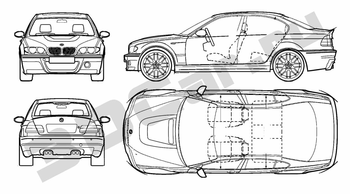 BMW 3 чертеж