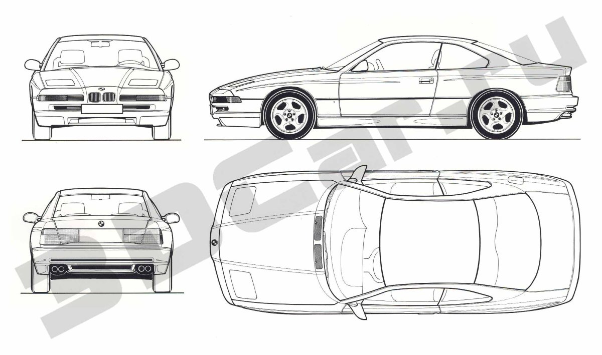 BMW e36 чертеж