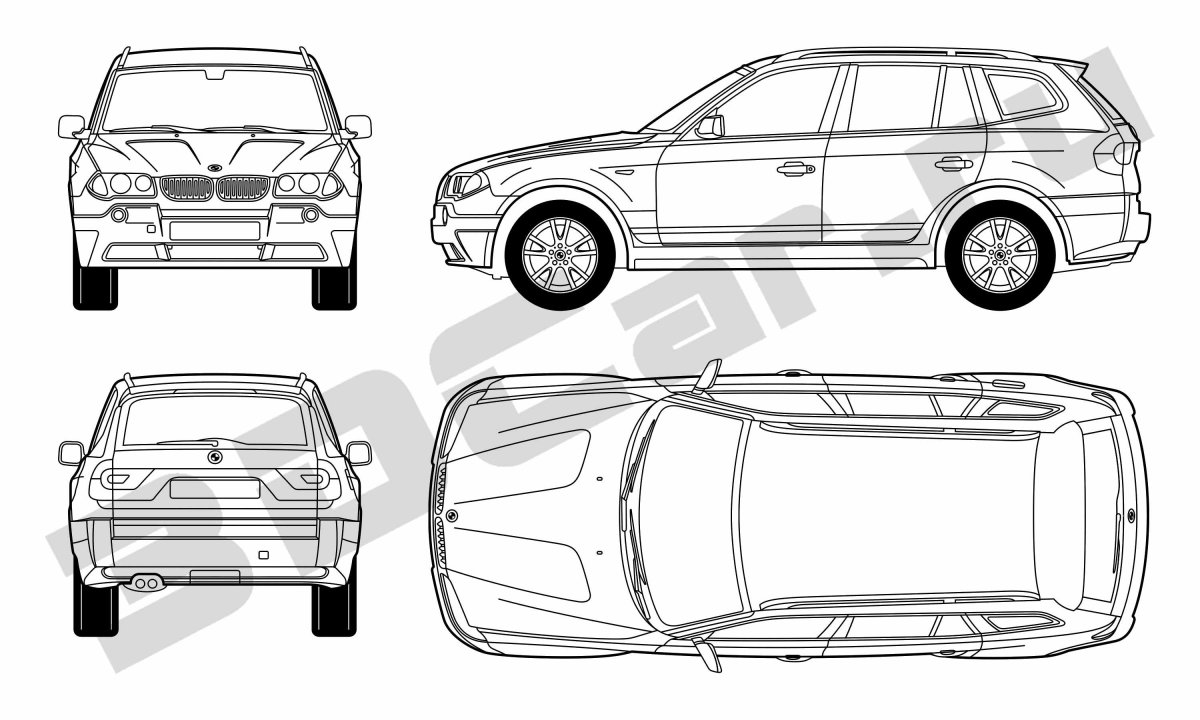 BMW x5 чертеж