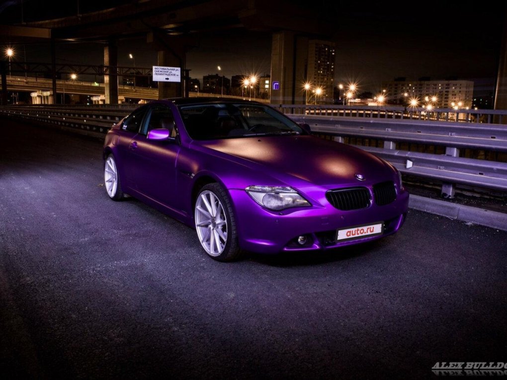 BMW e60 фиолетовая