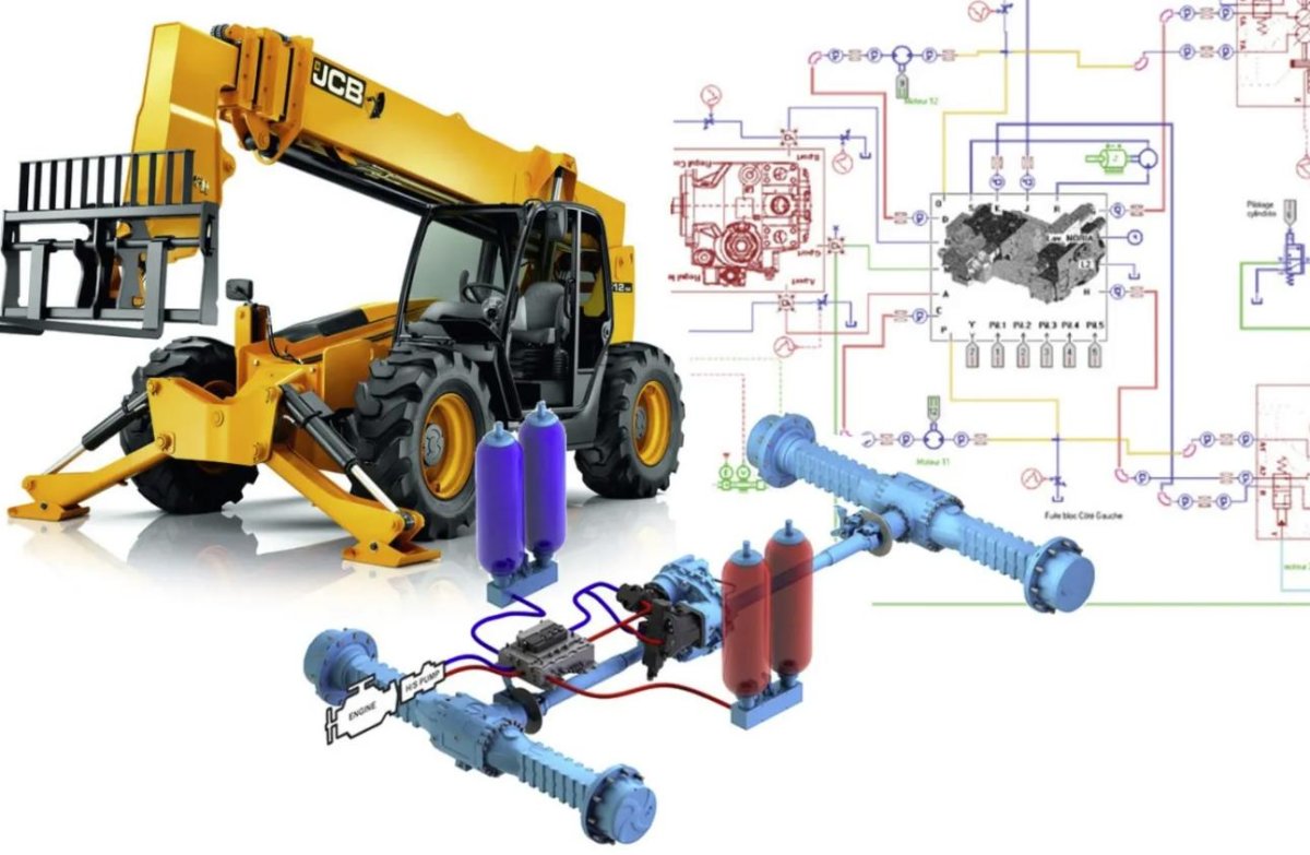 Трансмиссия экскаватора погрузчика