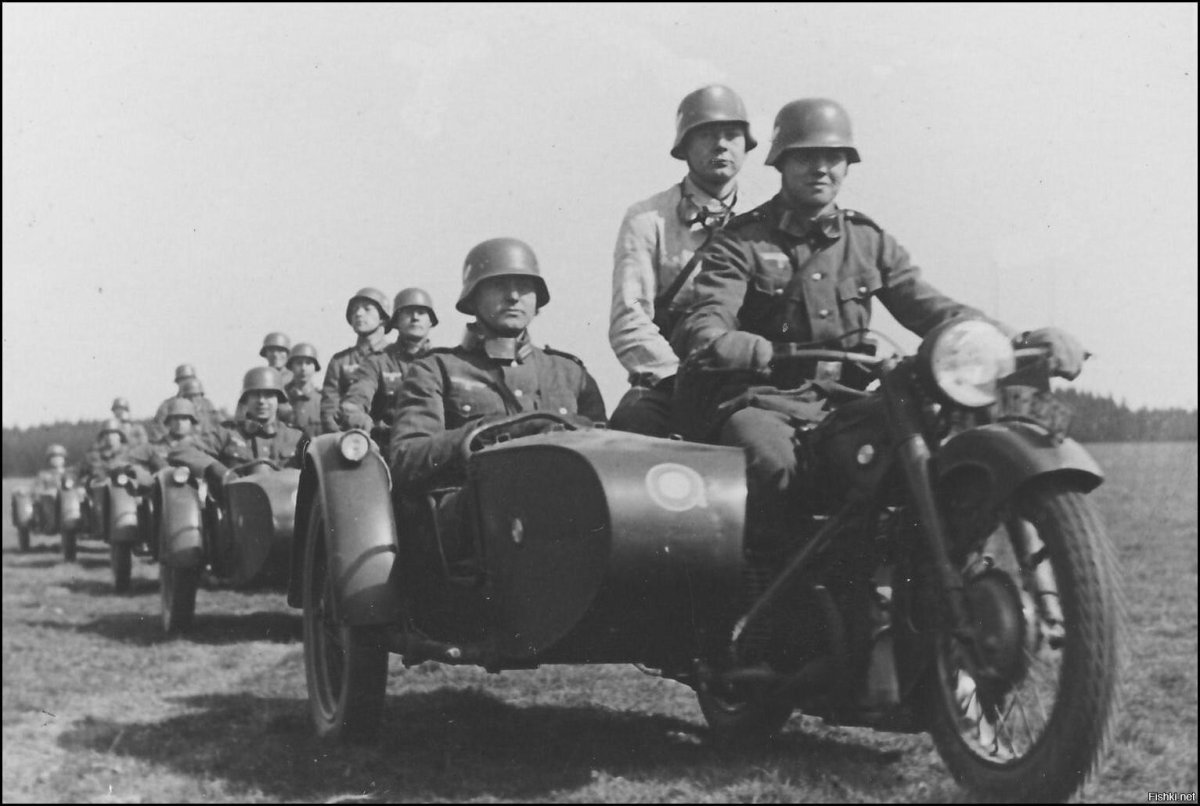 Мотоциклы вермахта второй мировой войны на Восточном фронте