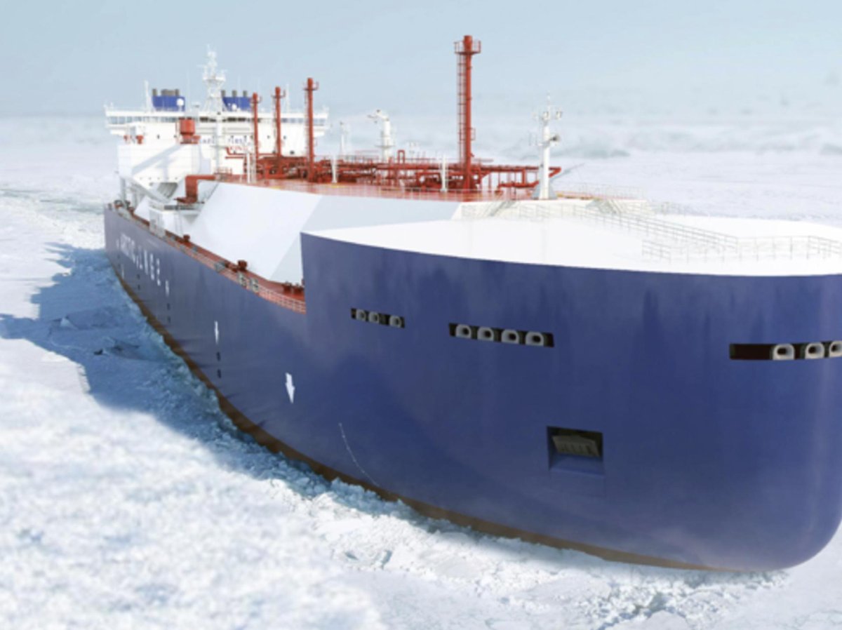 Ледокольный танкер-газовоз СПГ класса Arc 7