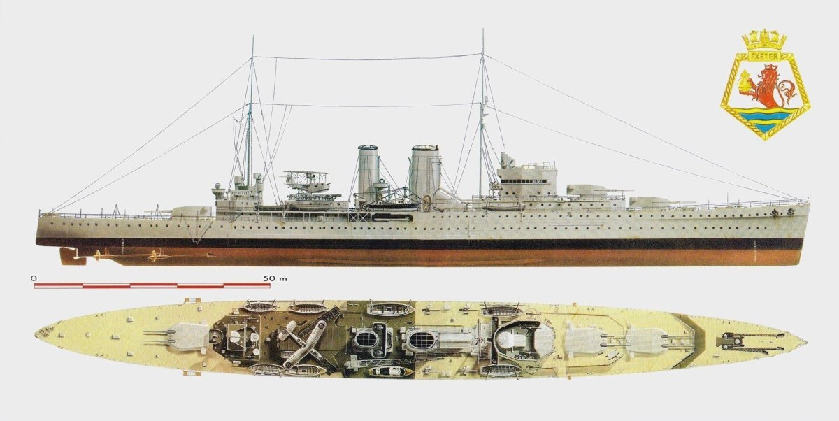 Крейсер Эксетер модель