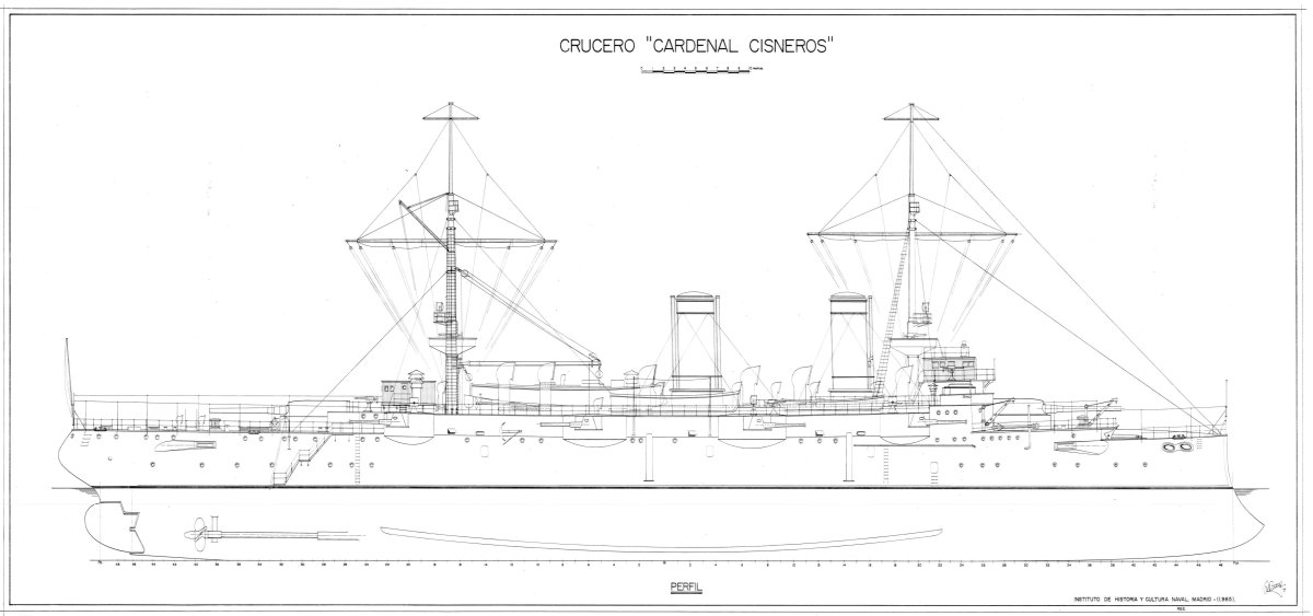 Броненосный крейсер Инфанта Мария Тереза чертежи
